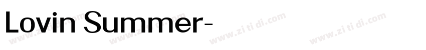 Lovin Summer字体转换